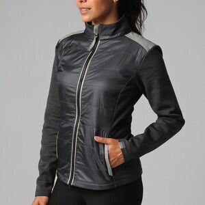 CAPRANEA Gray Black Limited Edition Wool Zip Lightweight Track Jacket Size 36